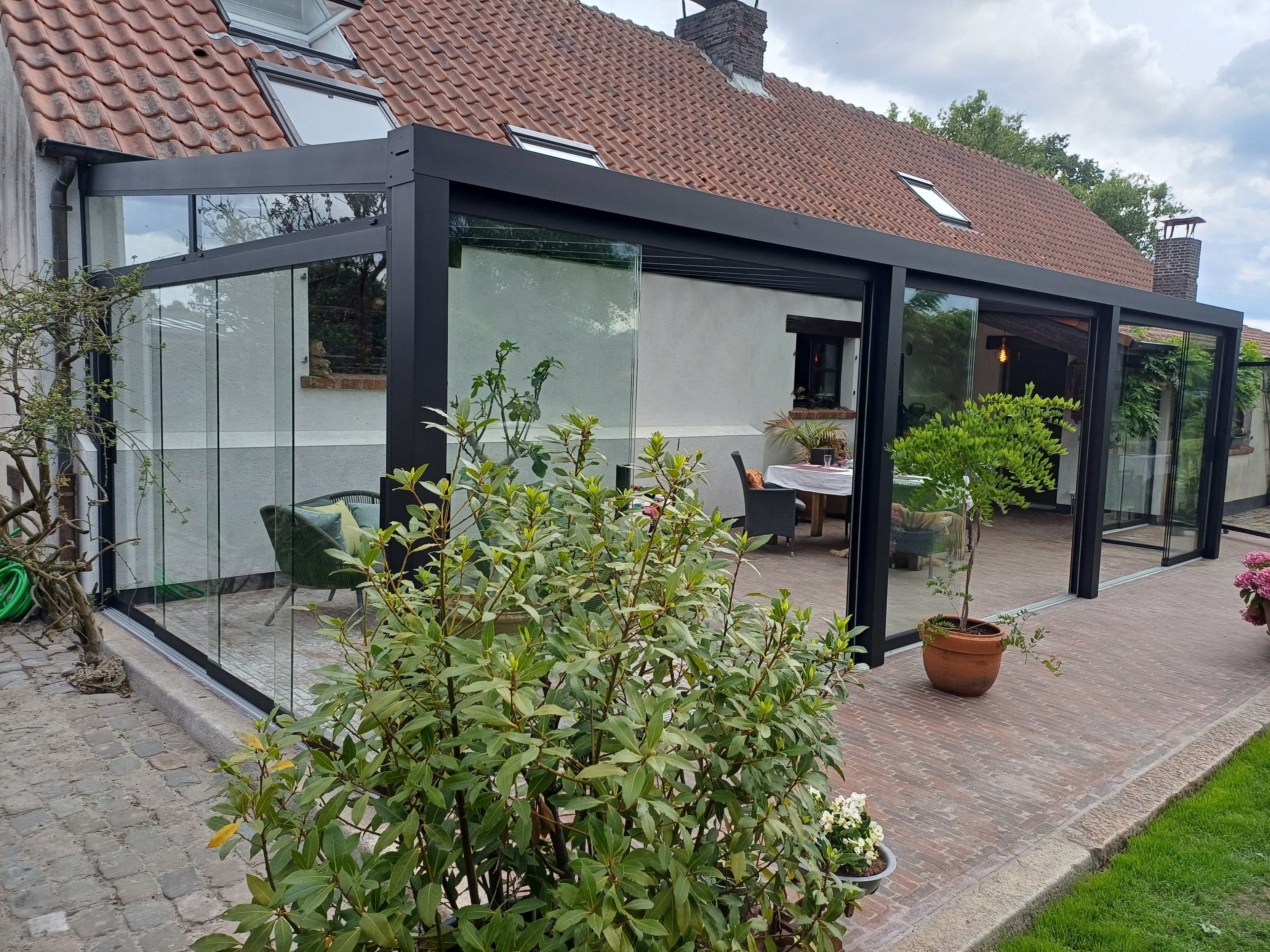 Glazen terrasoverkapping op maat